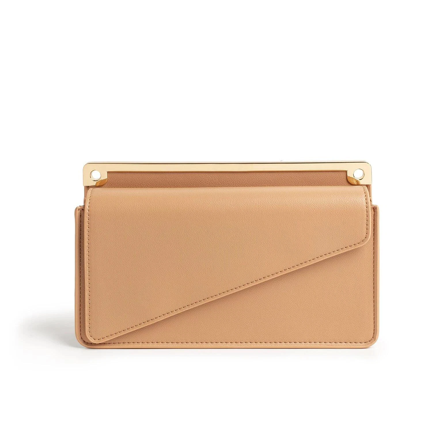 Women Golden Metal Handle Evening Designer Clutch Bag for Women