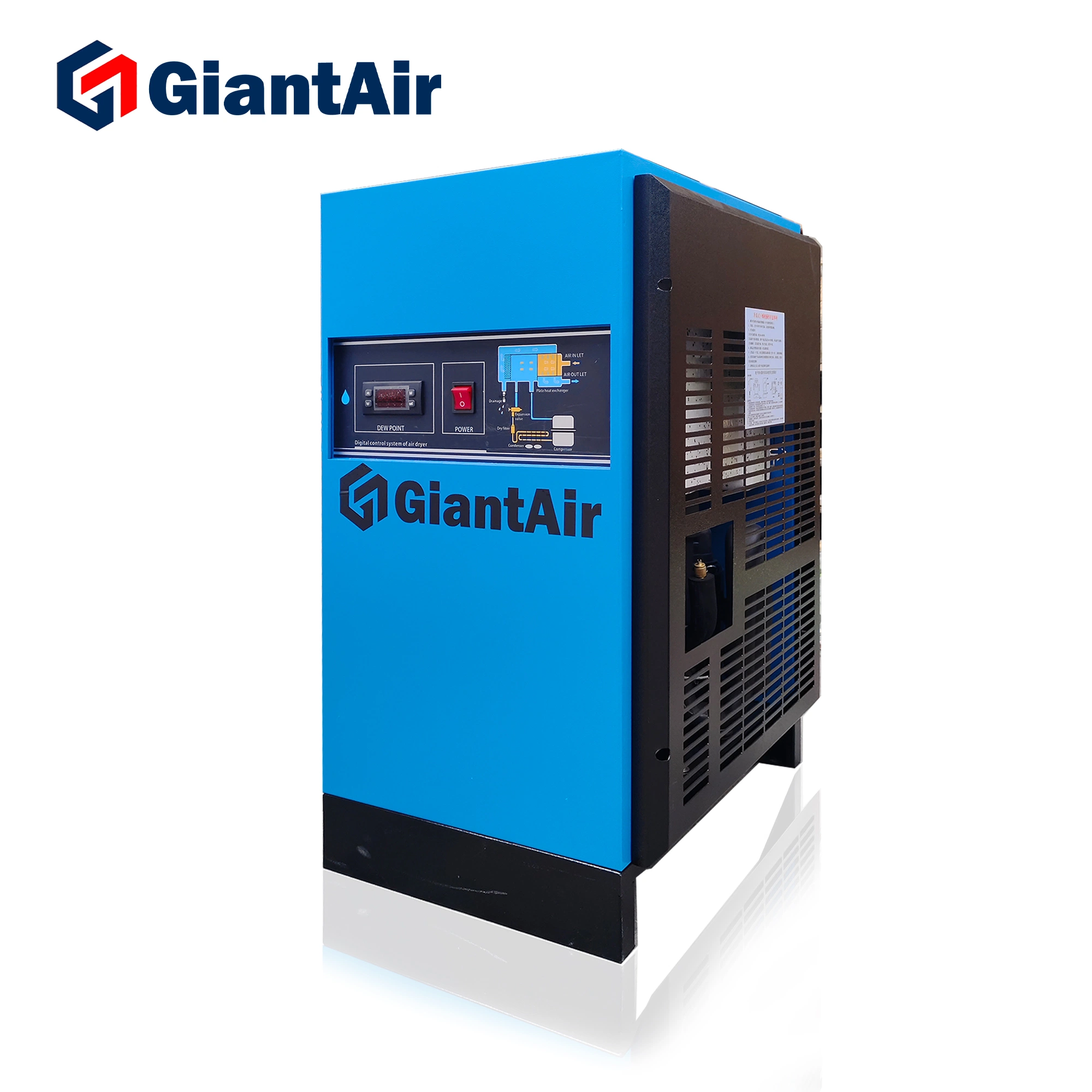 Giantair CE de equipos de refrigeración del compresor Industrial Secador de aire comprimido refrigerado con pantalla digital inteligente