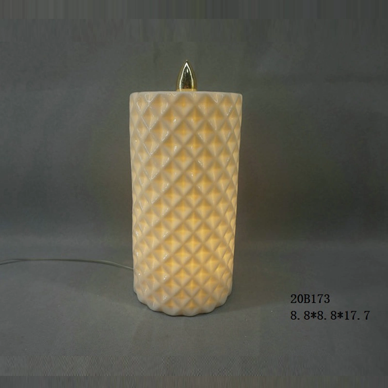 Porcelain White Color Candle, Ceramic Candle Holder for Christmas Decoration