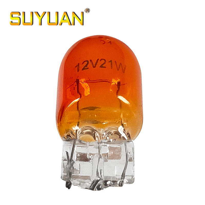 Long Life Amber Color 12V21W T20 Halogen Car Bulb W21W Turn Light