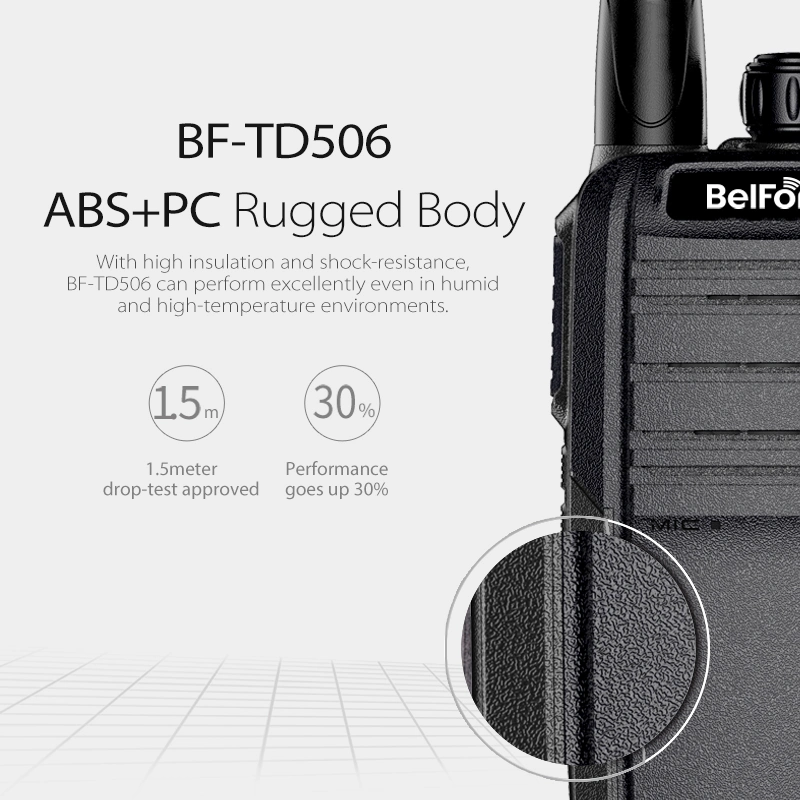 Belfone 5W VHF UHF Analog Digital Portable Two-Way Radio (BF-TD506)