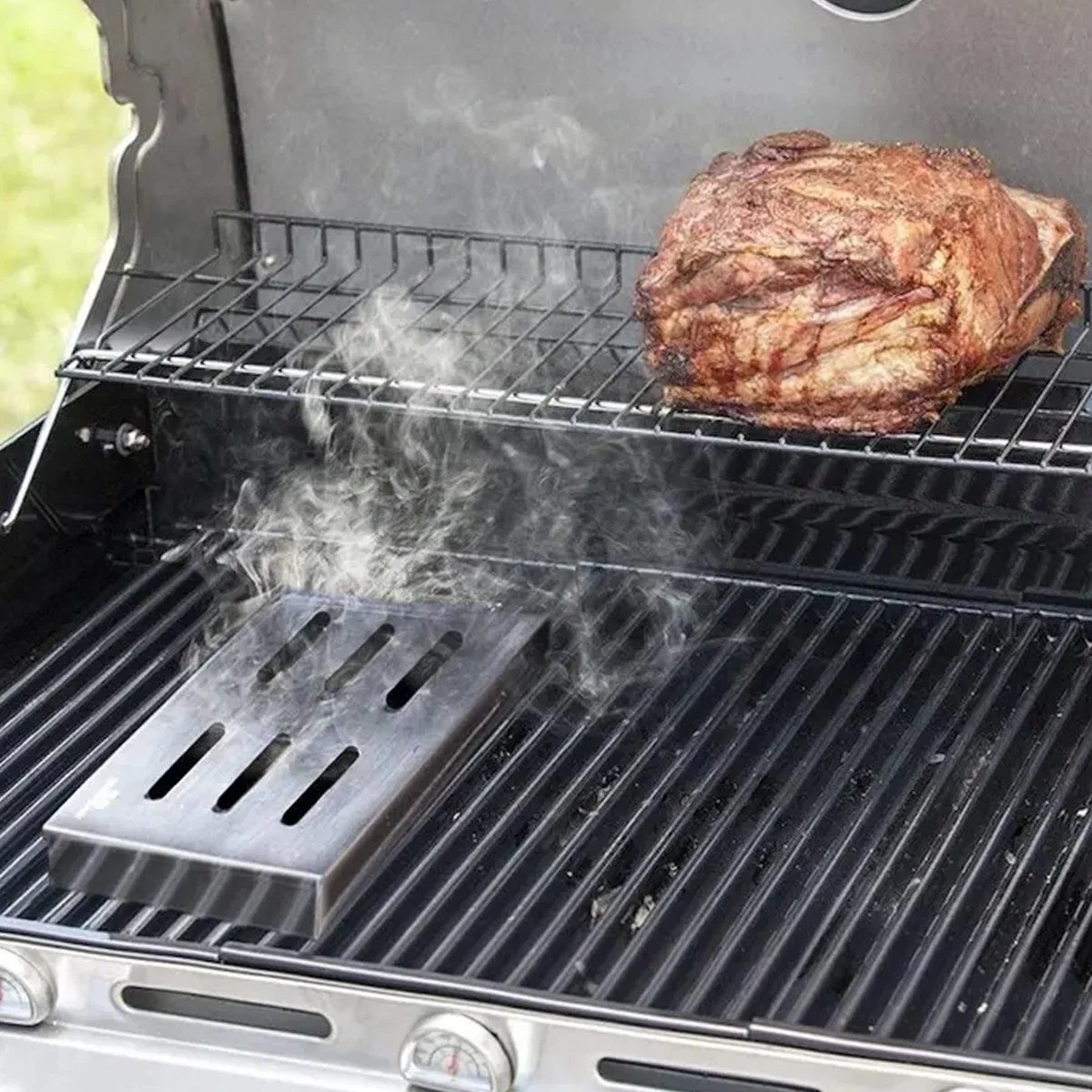 Barbecue Grilling Accessories Stainless Steel BBQ Smoker Box