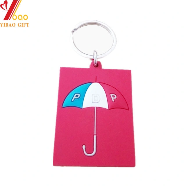 Customizable Silicone Wristand with Key Ring 3D Rubber PVC T Shirt Keychain with Hooks 3D Yellow Gas Cylinder Designs PVC Key Holders