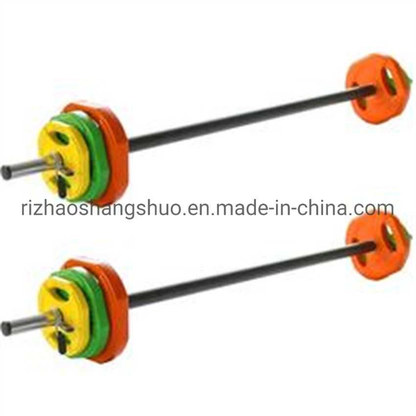 El levantamiento de pesas Aerobic Barbell Set gimnasio de la placa de peso Bilanciere recta Industrial Powerlifting Seguridad Piercing Barbell 20kg Studio cuerpo Barbell Set para la Mujer