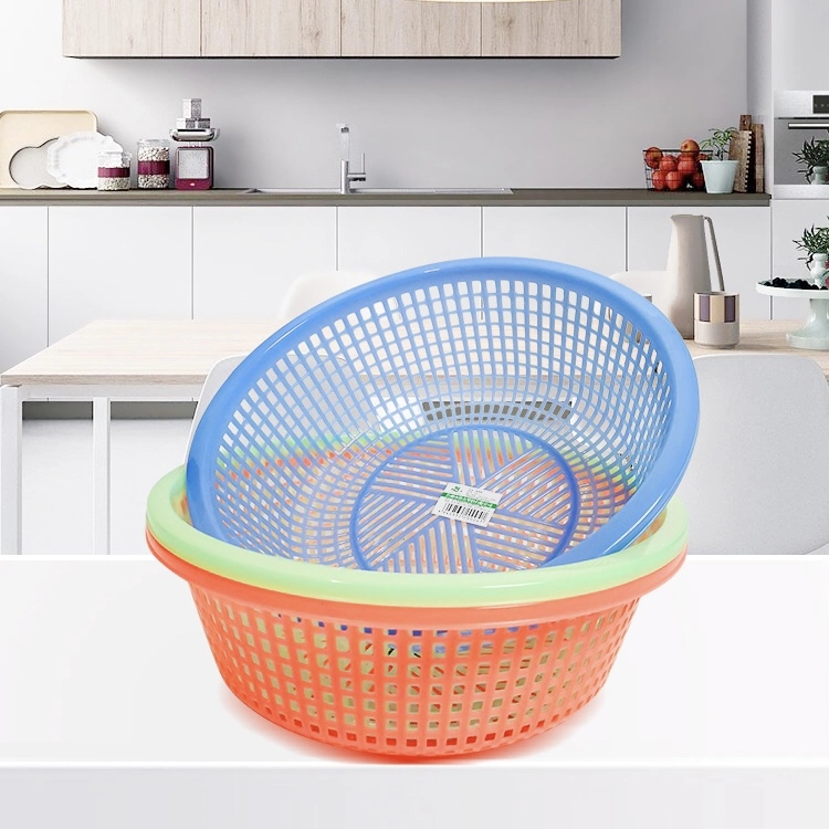 PE Plastic Vegetable Fruit Washing Basket with Drain