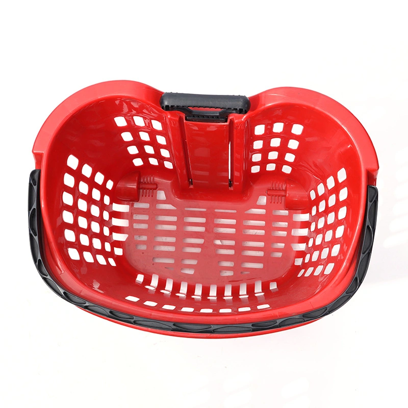 Supermarket 55 Litres Two-Wheel Trolley Shopping Basket Shop Fitting