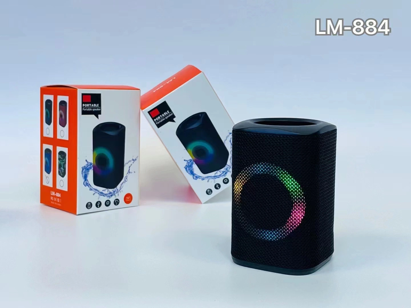 Mini Subwoofer, Bluetooth Small Speaker, Home Creative, Colorful Lights, Sound System, Outdoor Portable