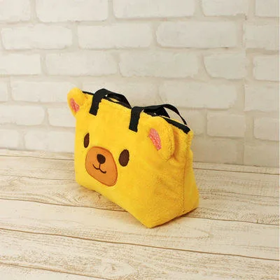 La moda elegante estilo personalizado lindo animal aislado de terciopelo bolsa de comida para niños
