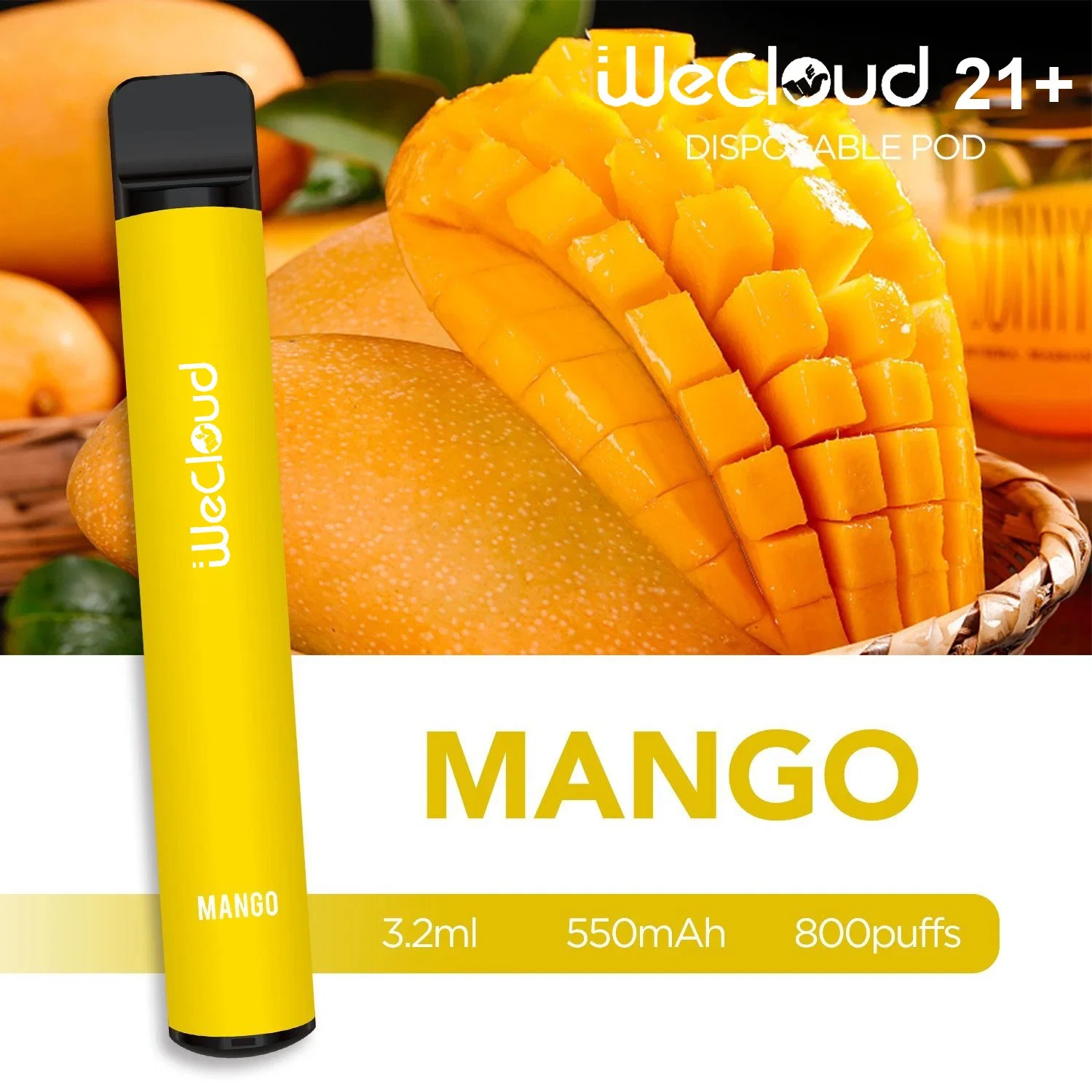 E Cigarette Mango Ice Disposable Vape Pen Vaporizer 800puffs Atomizer OEM/ODM