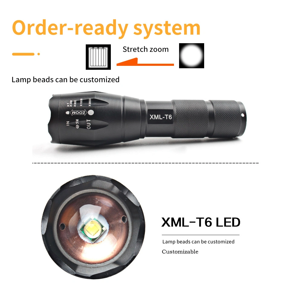 Helius Zoomable T6 LED Rechargeable High Power Mini Flashlight