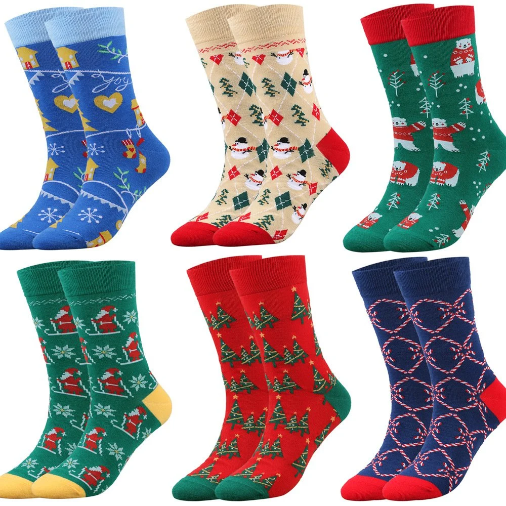 Xianghui Wholesale/Supplier Novelty Unisex Men Crew Eco Friendly Women Christmas Happy Socks