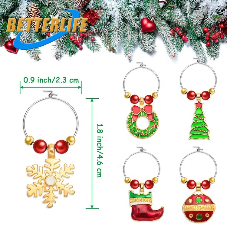 Christmas Decoration Jewelry Making Promotional Items Souvenir Wedding Alloy Pendants Accessories for Bracelet or Necklaces Wine Charm