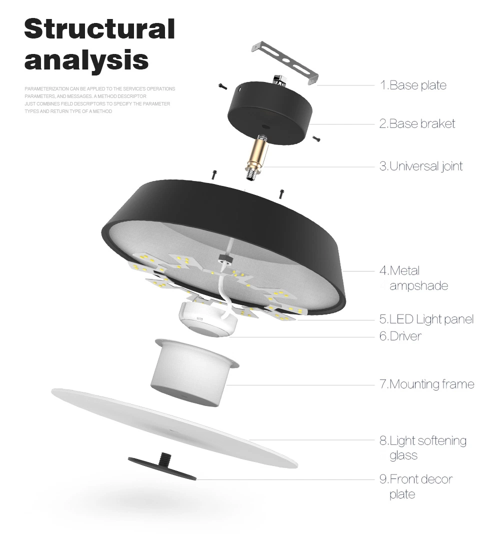 أضواء السقف الشمالية إضاءة يومية ضوء السقف LED حديث مصباح السقف المُثبَّت (WH-MA-189)