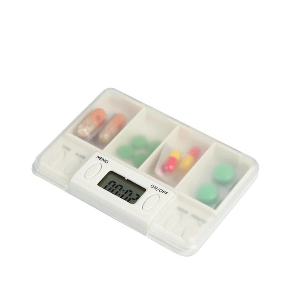 Caja de píldora automática con temporizador de alarma Dispensador de Medicina con pantalla LCD Bl18291