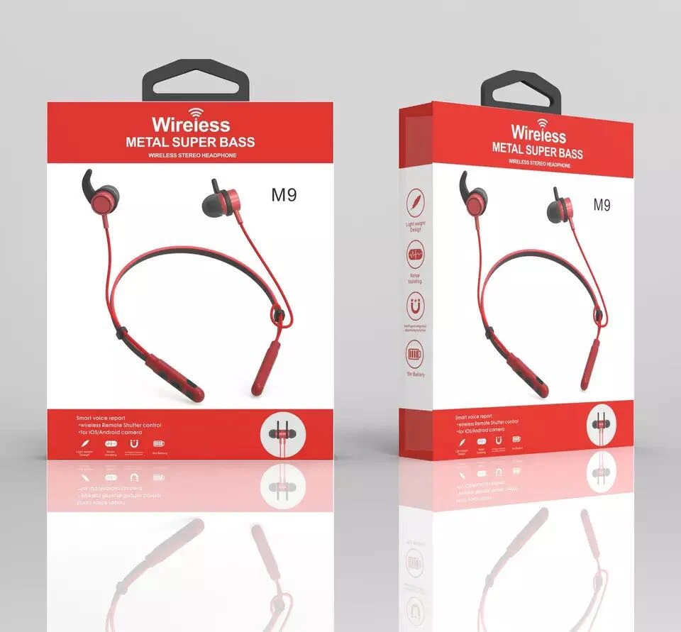 Ear Hook with Neckband Style Wireless Headphone in Ear Bluetooth Headset for Mobile Phone