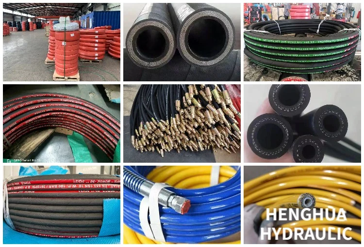 Venta Directa de Fábrica: SAE 100 R1 R2 cable trenzado de alta presión hidráulica del tubo de la manguera de goma, fabricado en China