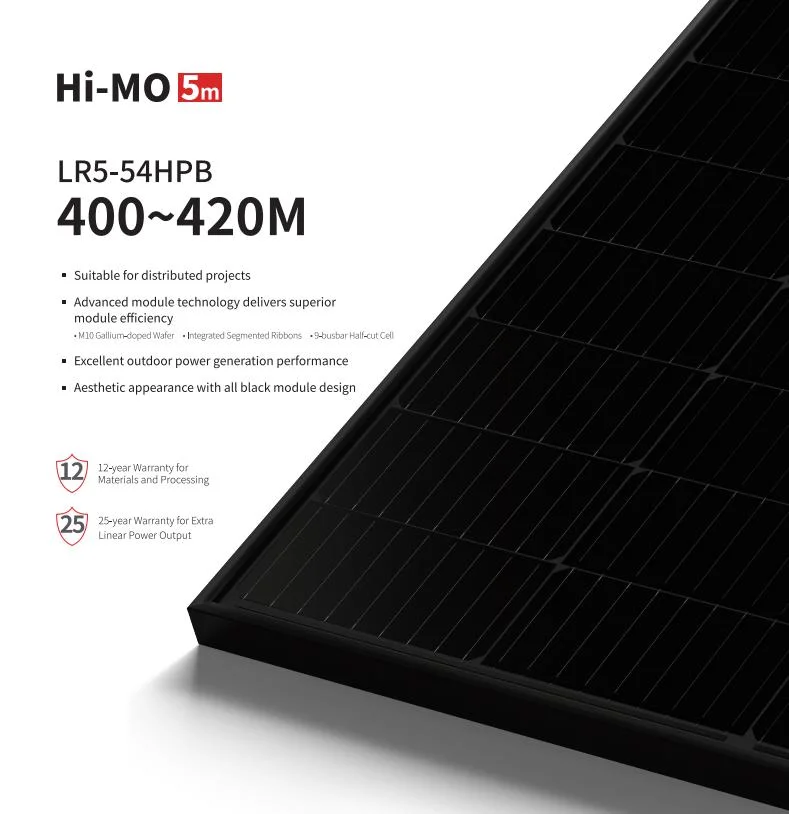 Longi All Black Mono Solar Panel 410W 415W 420W