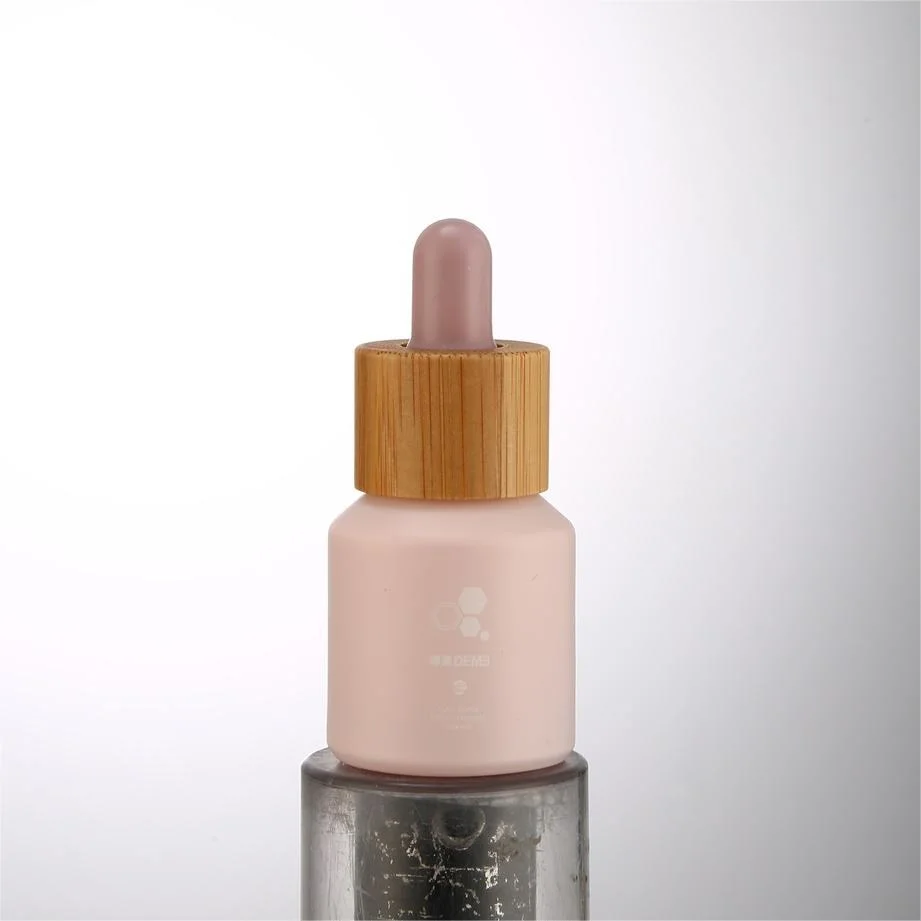 30ml 60ml 80ml Round Shape Custom Color Glass Tube with Dropper Pump for Skincare Packagings