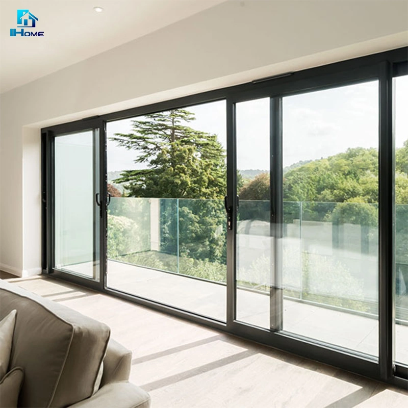 Aluminium Framed Internal Hinged Patio Sliding Doors Double Glass Sliding Dor with Hardware