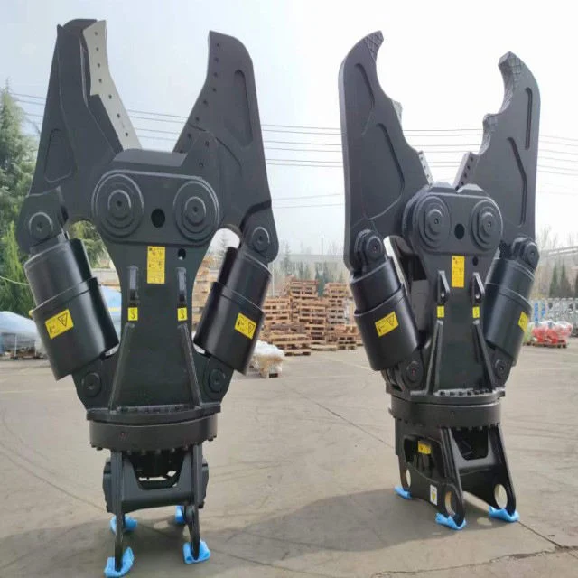 Hydraulic Rotary Excavator Attachment Disassembly Double Cylinder Metal Scrap Disassembly Shear