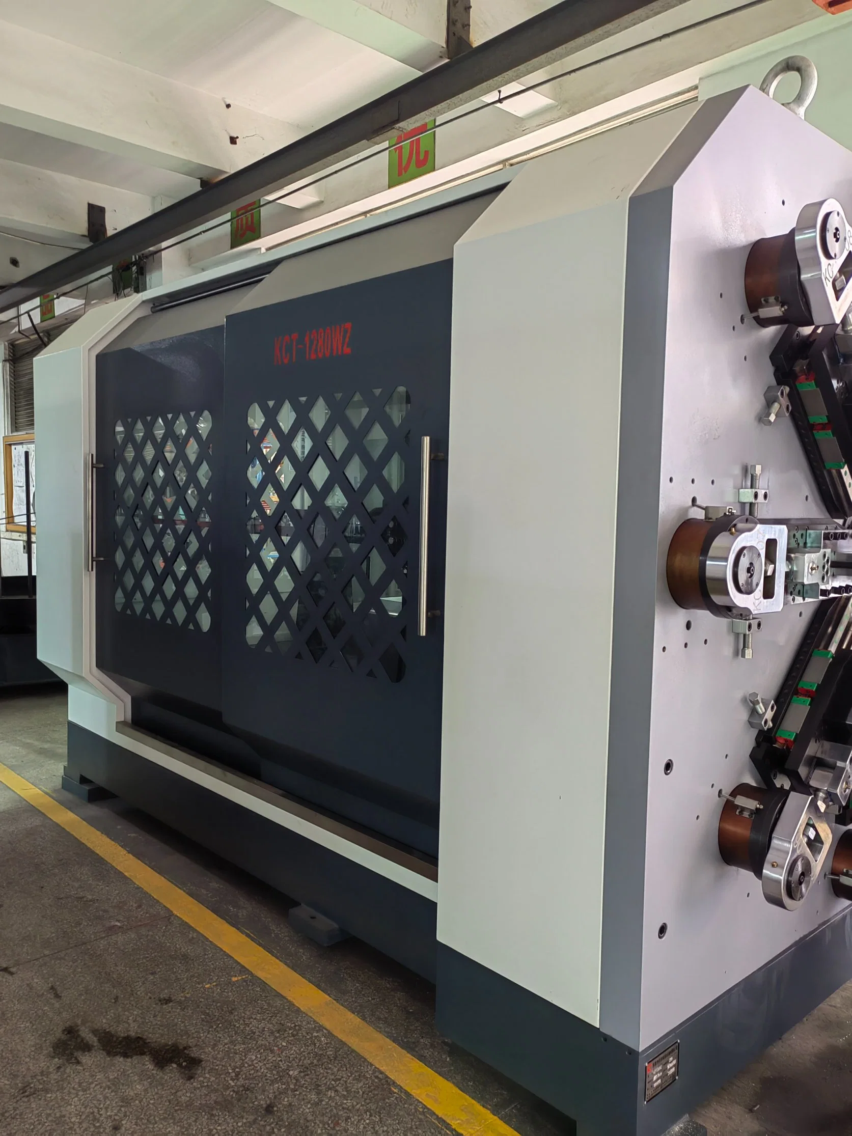 KCT-1280WZ 2mm CNC Automatic Tosion Spring Machine / Wire Forming Machine with Spinner