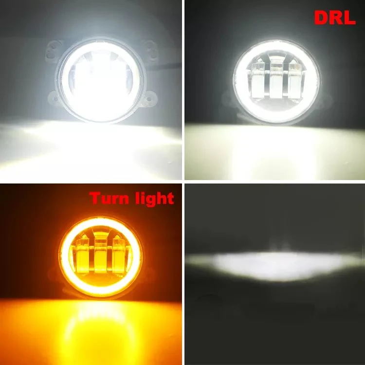 30W Mini Projector LED Motorcycle Headlight Spotlight Work Fog Light White Amber