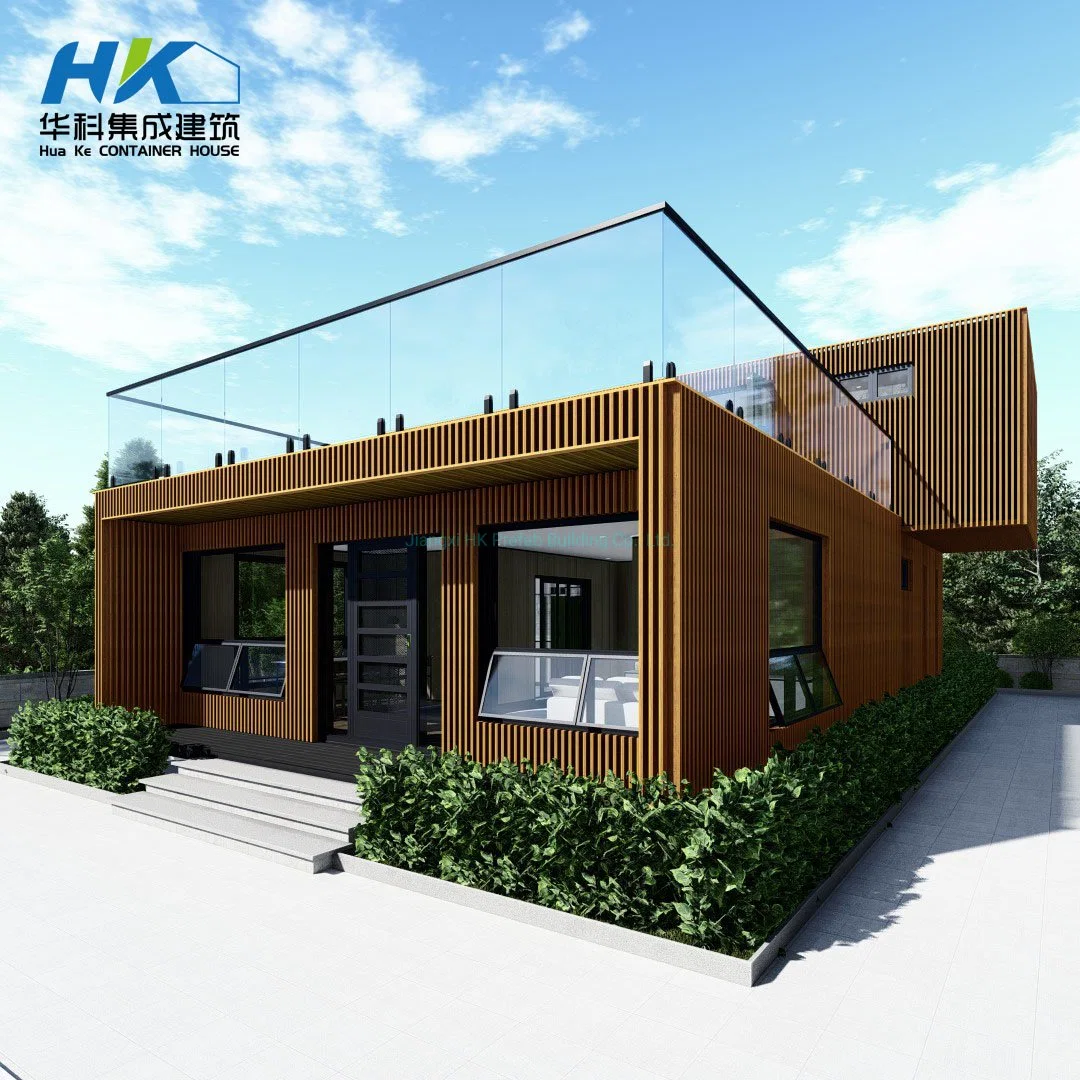 Two-Story Luxury Modular Prefab Steel Modern Portable Prefabricated Wooden Villa Shipping Container House Building