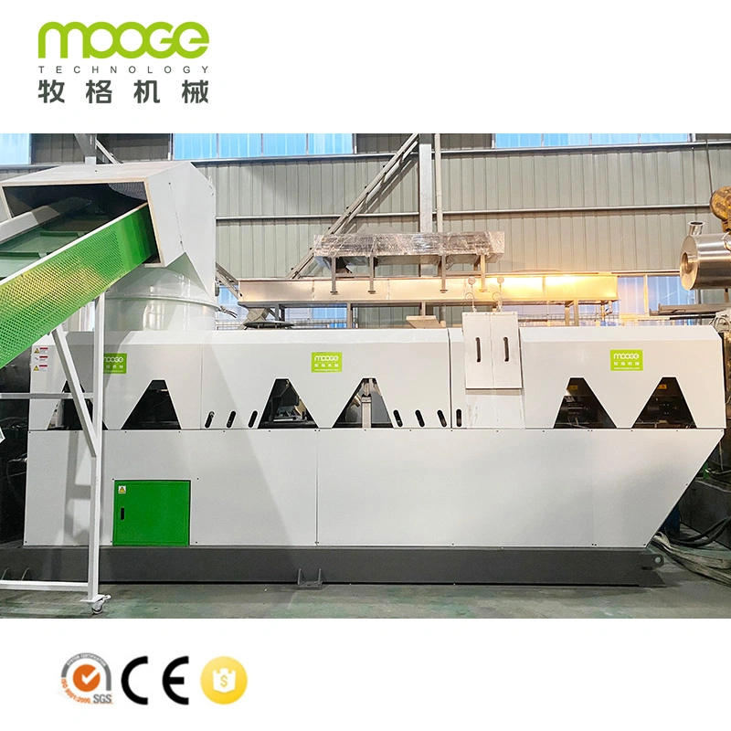 PP PE HDPE LDPE LLDPE recyclage plastique double étage machine à fabriquer des granulés en plastique