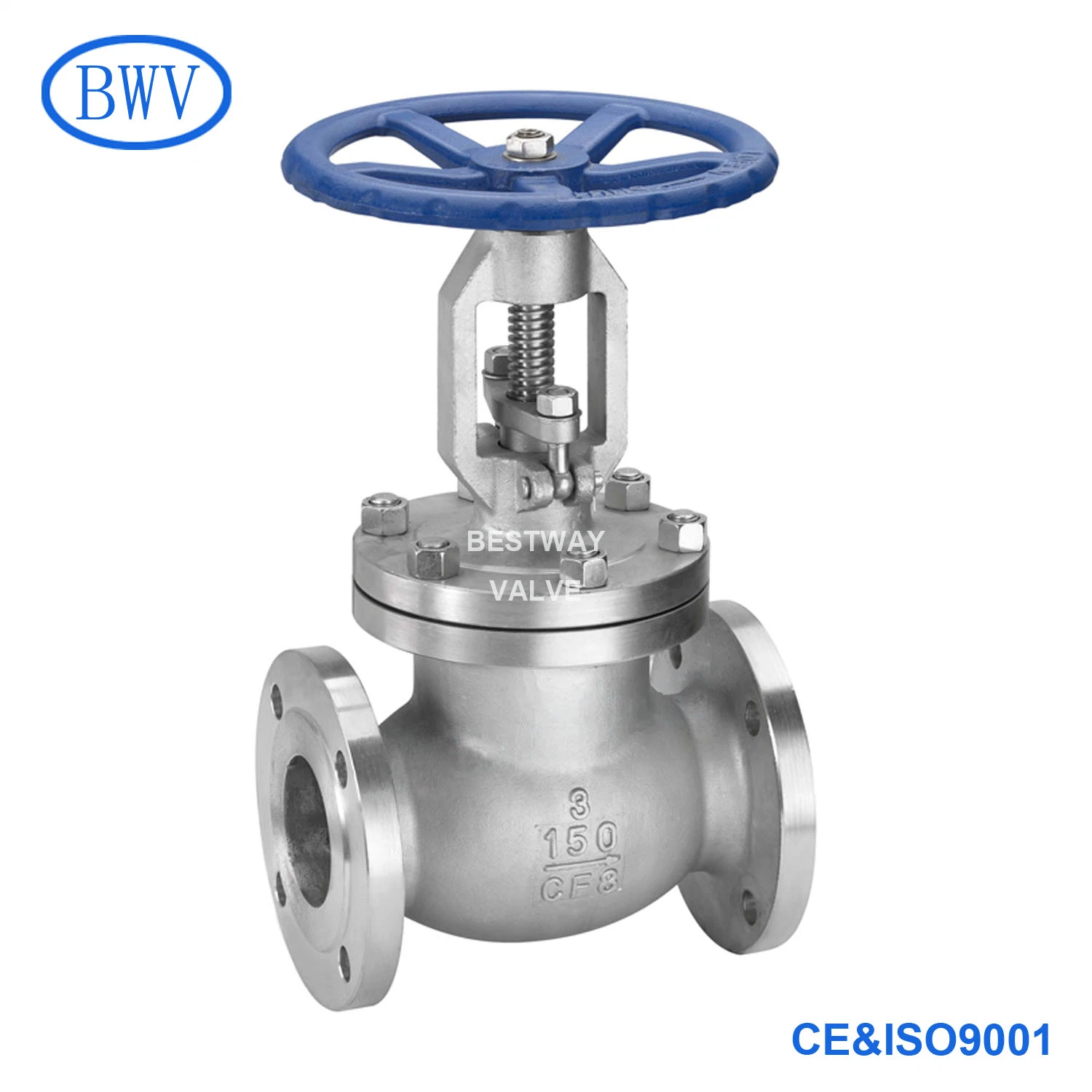 ANSI 150lb/300lb CF8 CF8m Manual Flanged Stainless Steel Globe Valve with Ready Stock