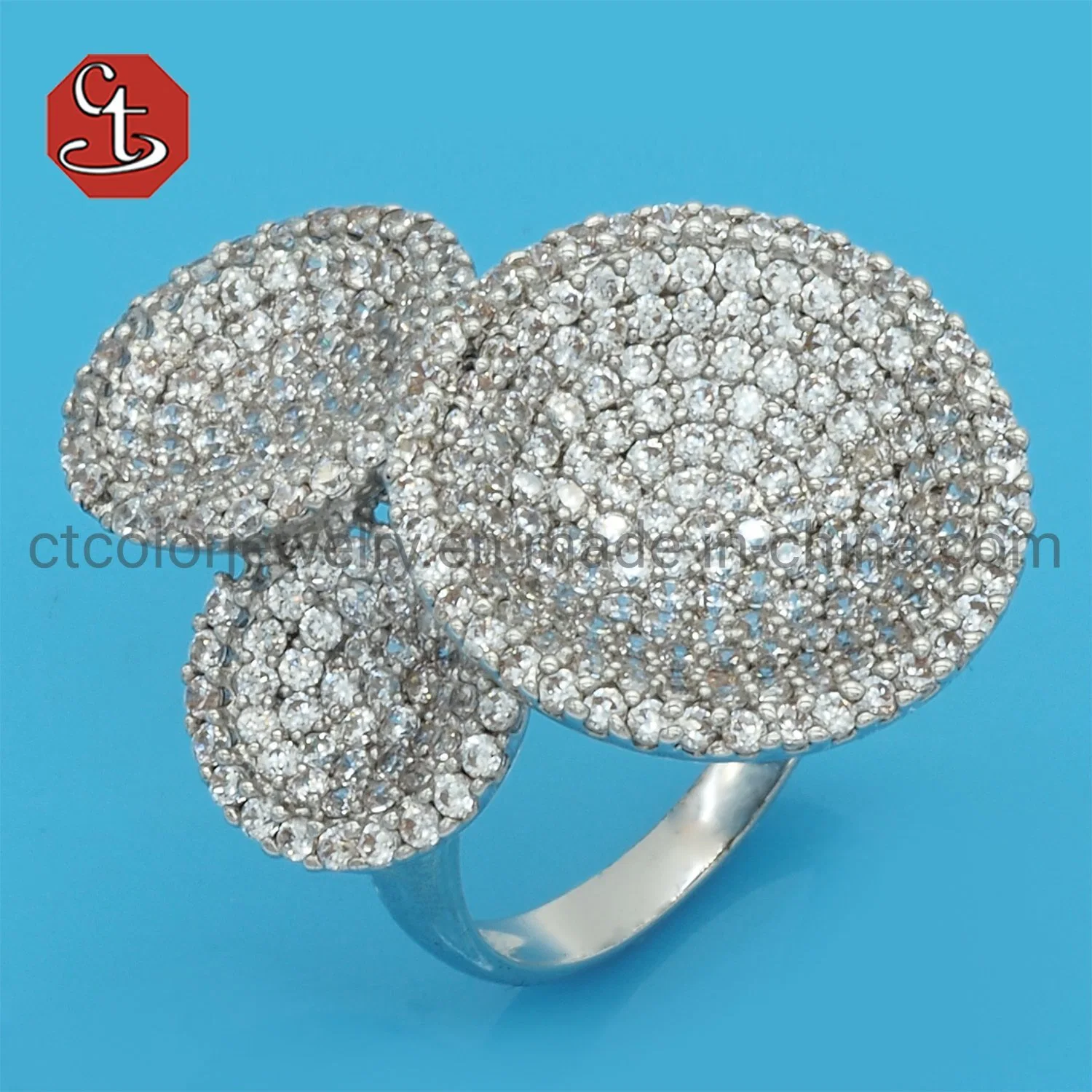 Wholesale/Supplier Price 925 Sterling Silver Pave AAA Cubic Zircon