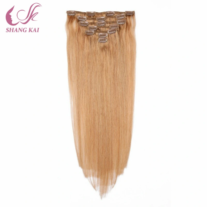 The Best Quality 100% Unprocessed Brazilian Human Hair Clip in Hair Extension