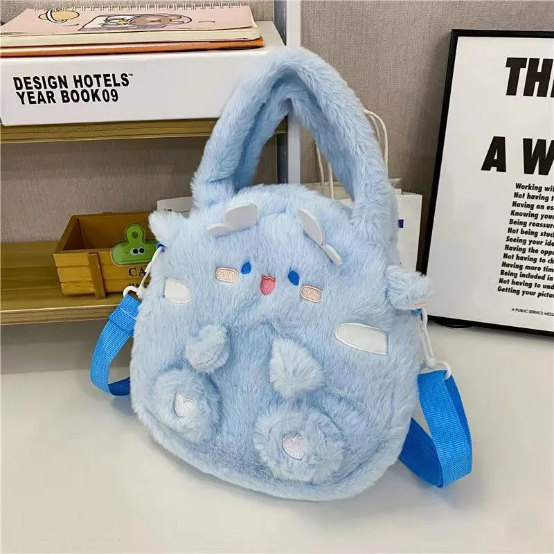 New Cartoon Chubby Dragon Tote Bag, Soft Cute Doll Backpack, Versatile Cute Plush Shoulder Cross-Body Bag