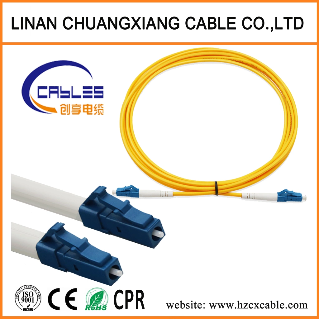 3m LSZH or PVC Sm Duplex 2.0mm Sc/APC-Sc/APC Fiber Optic Patch Cord FTTH Cable