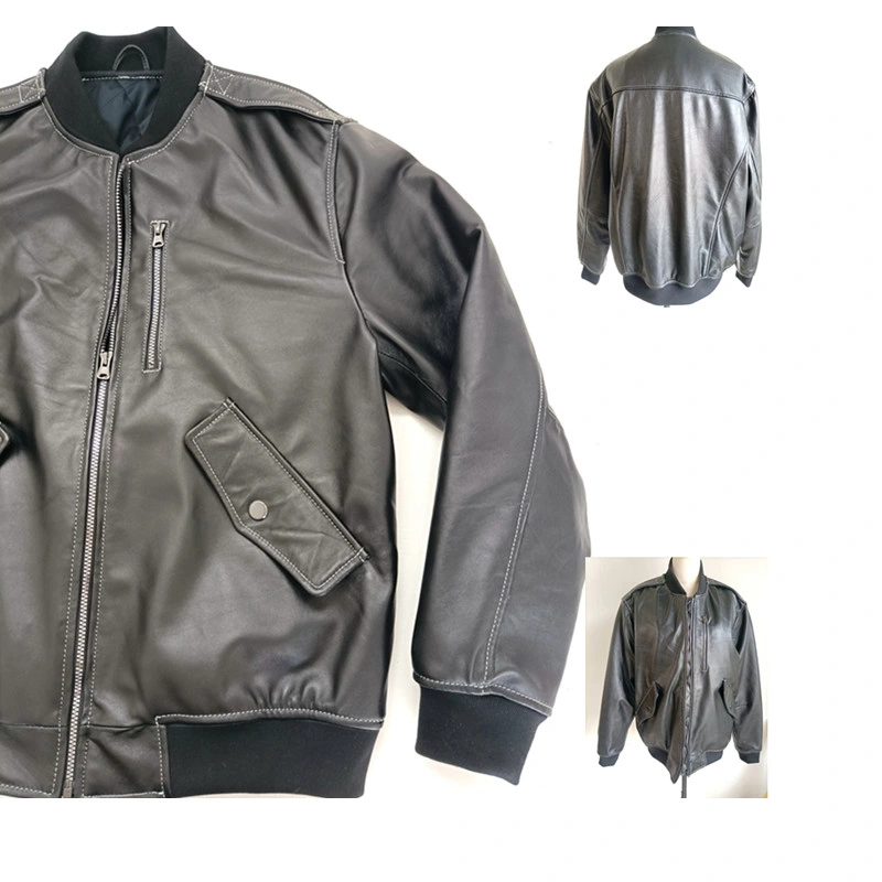 Leather Jackets Distributor Leisure Clothes Cowskin Outwear Casual Shirt Apparel