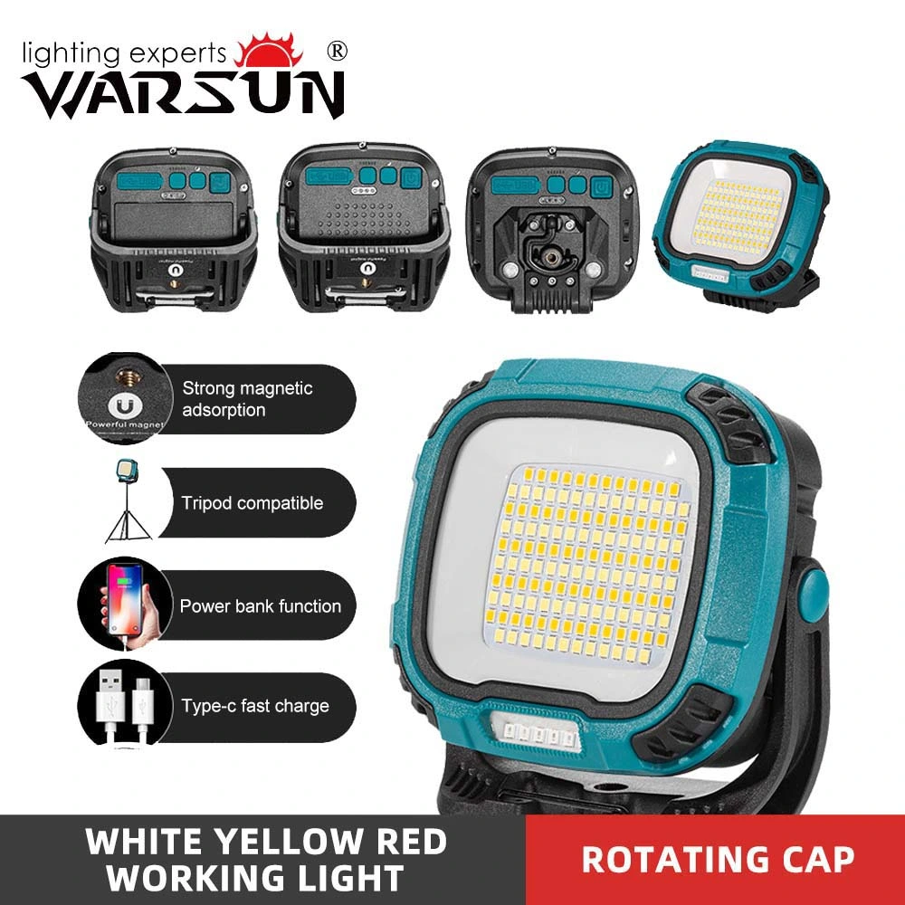 Acessórios para carros de emergência Warsun 2000 LM para Camping Outdoor Flood Light Luzes de trabalho