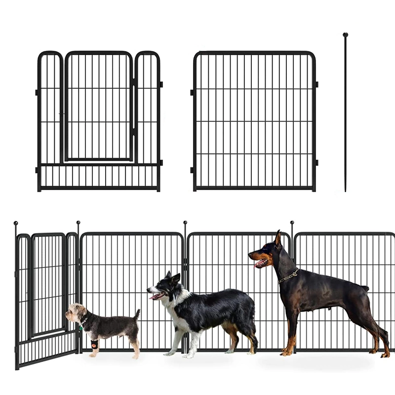 Foldable 8 Panels Indoor Outdoor Pet Metal Large Dog Playpen Fence