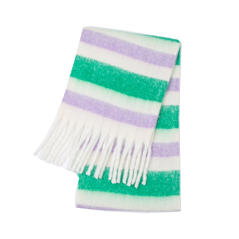 Multi-Color Fringed Scarf