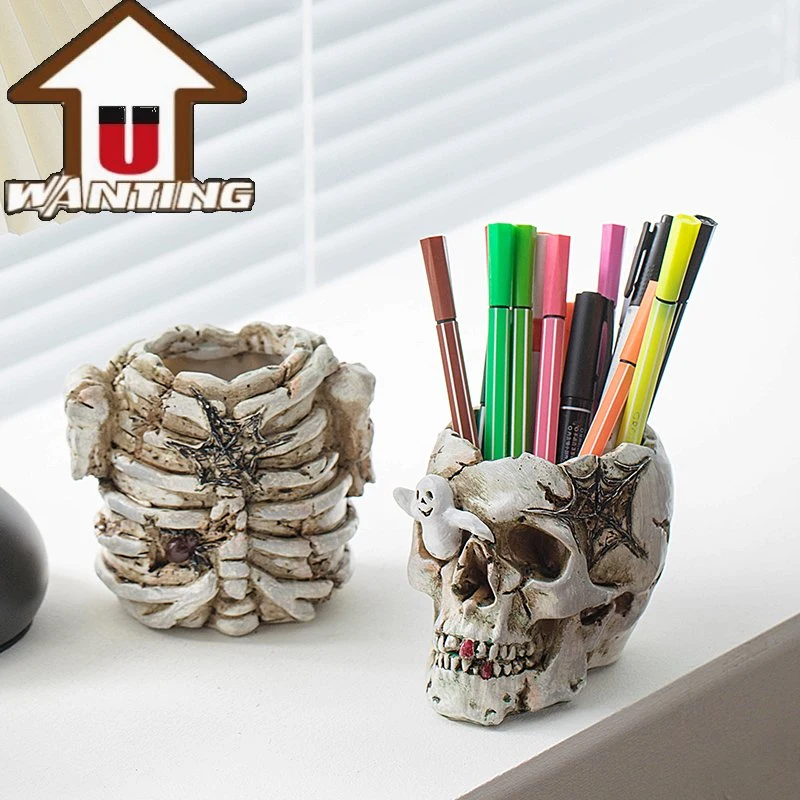 New Design Customized Hand Skeleton Flower Pot Garden Decoration Handicraft Resin Decor