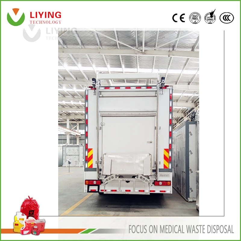 Easy to Operate Medical Waste Microwave Disinfection System Mobile Disposal Treatment Machine
