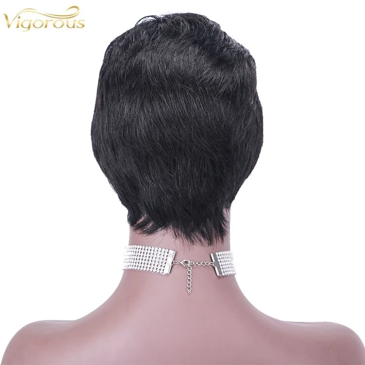 Pixie Cut 100% Full Machine Brazilian Human Hair Wig