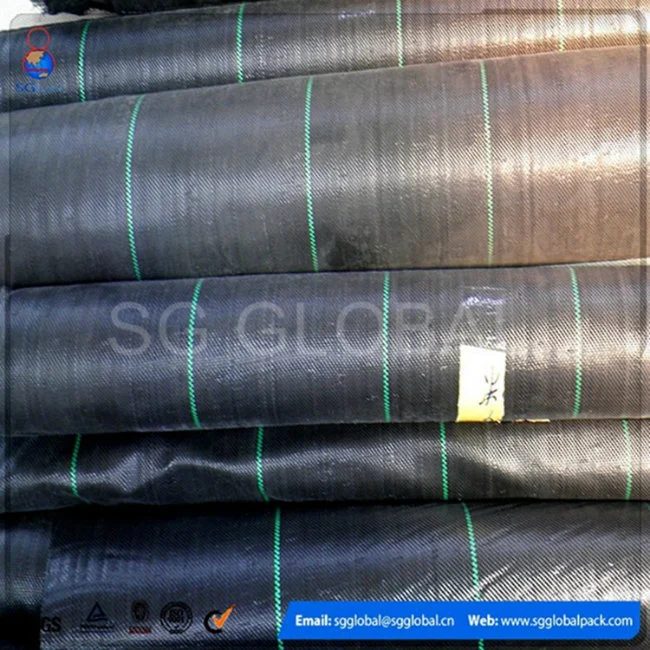 El GRS SGS China Sg fábrica mundial de comercio al por mayor durabilidad máxima 8m Negro Blanco tejida PP Geotextile Control de malezas Mat piso cubierto de tela del paisaje de la barrera de malezas