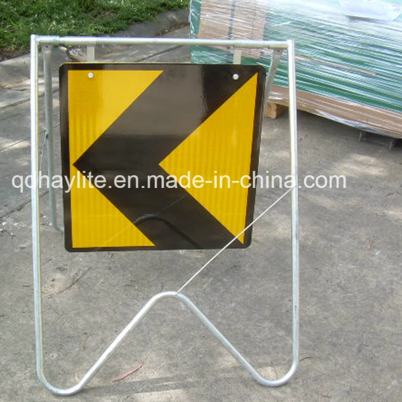 Movable Outdoor Worksite Roadway Safety Swing Stand Display Sign Stand