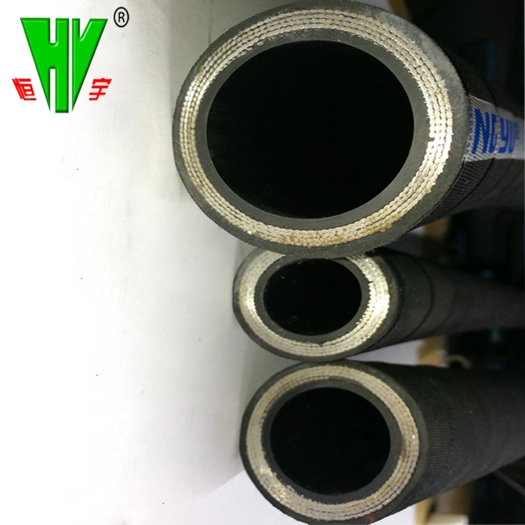 High Press DIN En 856 4sh Spiral Cable Wrap Rubber Pipes Fire Resistant Hydraulic Rubber Hoses