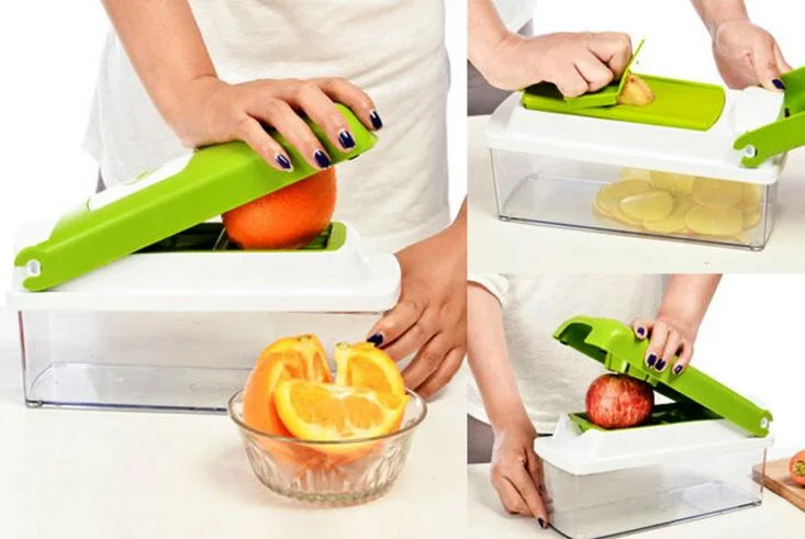 13PCS Súper Plus máquina de cortar vegetal de frutas Peeler Slicer Cortador Chopper Más agradable Rallador Conjunto No. G-F13