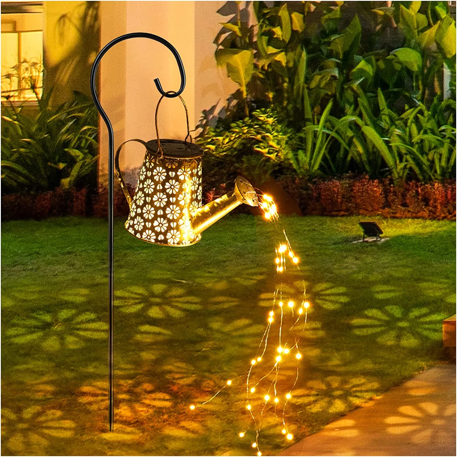 Solar Light Watering Can Outdoor Garden Stake Decoration for Yard Porch Lawn Driveway Patio Backyard Pathway
