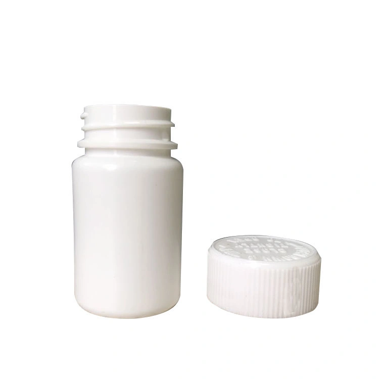 Best Selling 45ml Custom Pharmaceutical Bottle White Square HDPE Plastic Pill Container Blowing Plastic Bottle