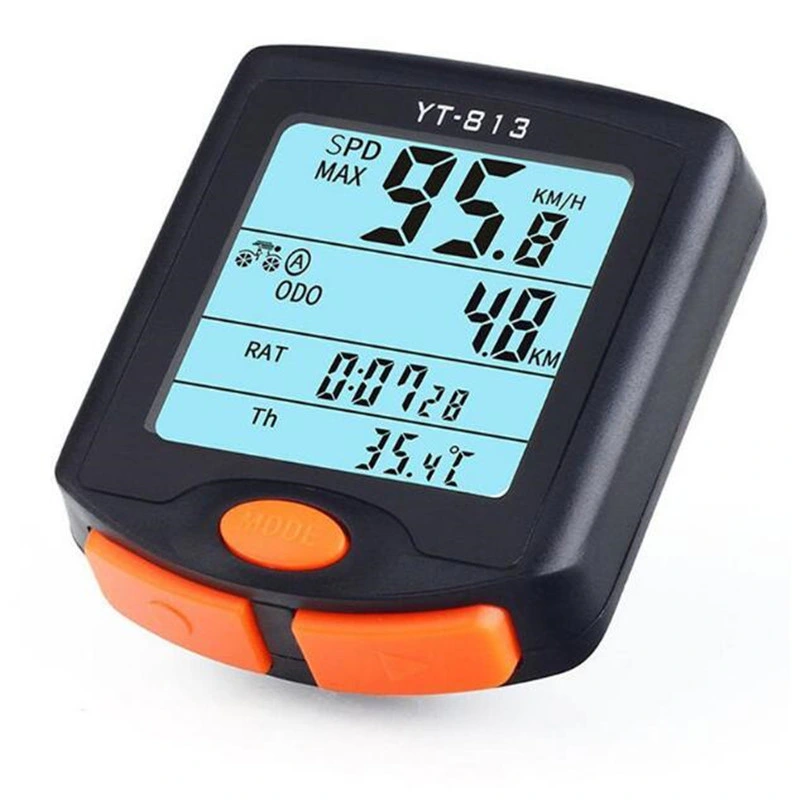 Waterproof Bicycle Computer Bike Speedometer Odometer Stopwatch with Backlight Screen