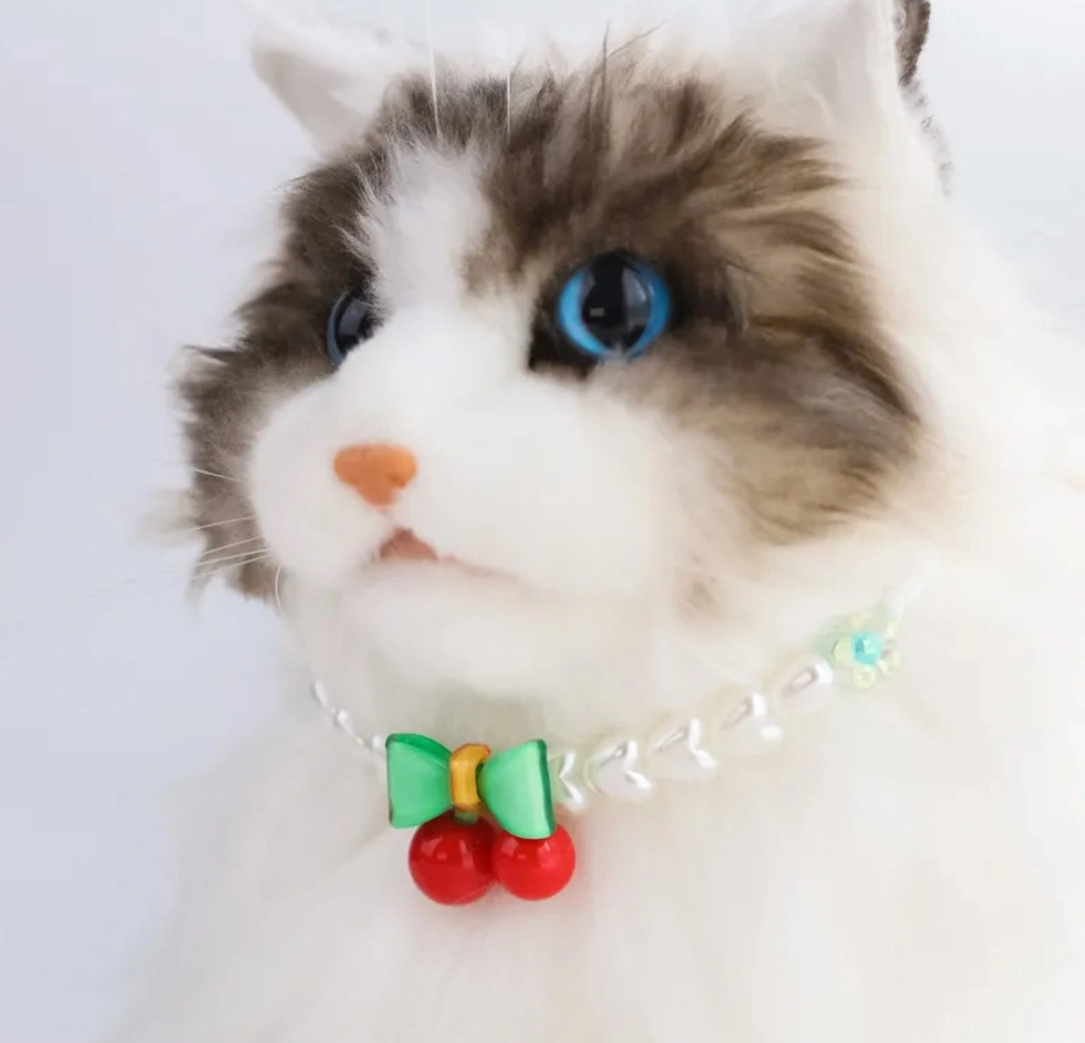 Wholesale/Supplier Pets Accessories Sweet Pearl Cherry Pendant Necklaces for Cats