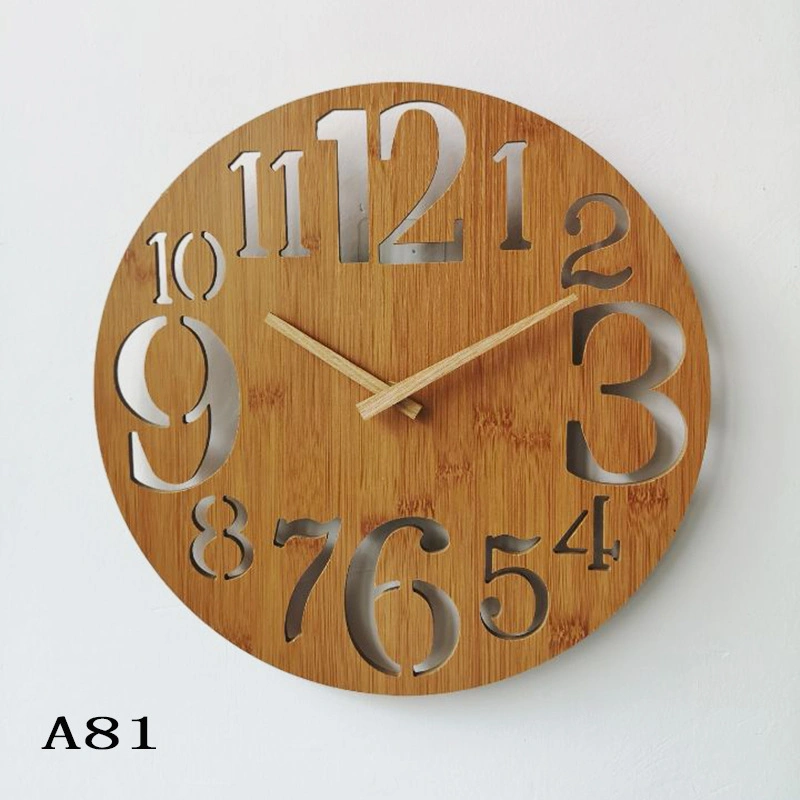 Amazon Hot Sale Living Room Creative Wall Clock Personality Decorative Bamboo Clock