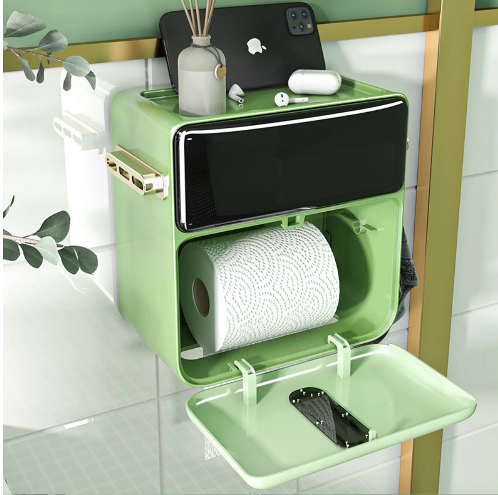 Toilet Toilet Tissue Box Shelf Household Wall Storage Appliance Bathroom Mobile Box